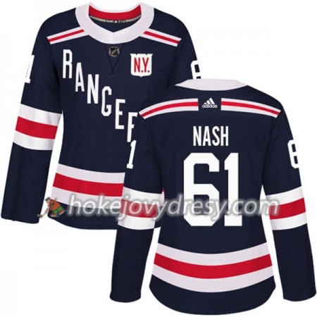 Dámské Hokejový Dres New York Rangers Rick Nash 61 2018 Winter Classic Adidas Modrá Authentic